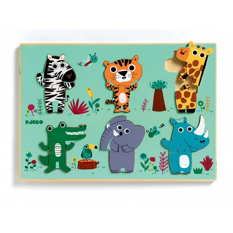 Djeco 6 Puzzles 15 Mois à Encastrement De 2 Pièces Coucou-croco 1 Djeco 6 Puzzles 15 Mois à Encastrement De 2 Pièces Coucou-croco