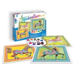 Aquarellum Chevaux En Parade