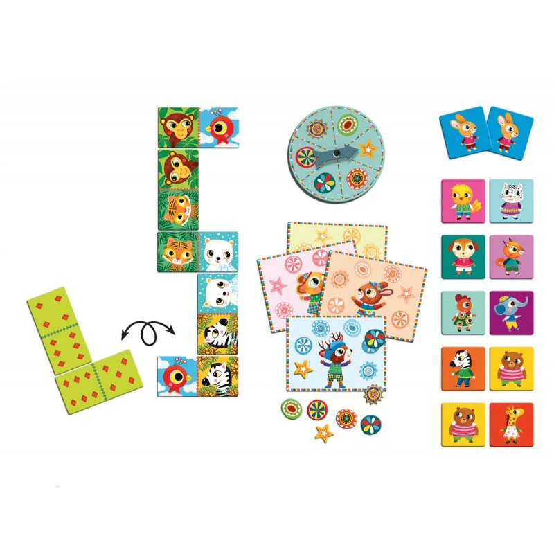 Bingo Mémo Domino Les P'tits Copains Djeco 2 Bingo Mémo Domino Les P'tits Copains Djeco – Image 2