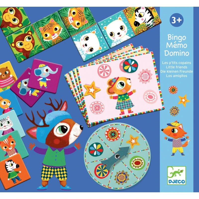 Bingo Mémo Domino Les P'tits Copains Djeco 1 Bingo Mémo Domino Les P'tits Copains Djeco