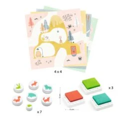 Djeco Coffret De Tampons - En Visite 6 Djeco Coffret De Tampons - En Visite -Enfants Jouets Magasin coffret de tampons en visite 2