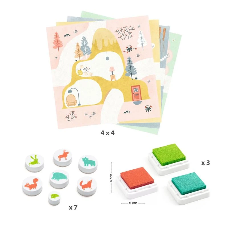 Djeco Coffret De Tampons - En Visite 3 Djeco Coffret De Tampons - En Visite – Image 3