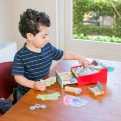 Caisse Enregistreuse Jouet En Bois -Enfants Jouets Magasin dinette caisse enregistreuse en bois 3