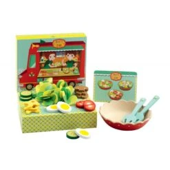 Djeco Dinette En Bois Crudités - Rosette Et César