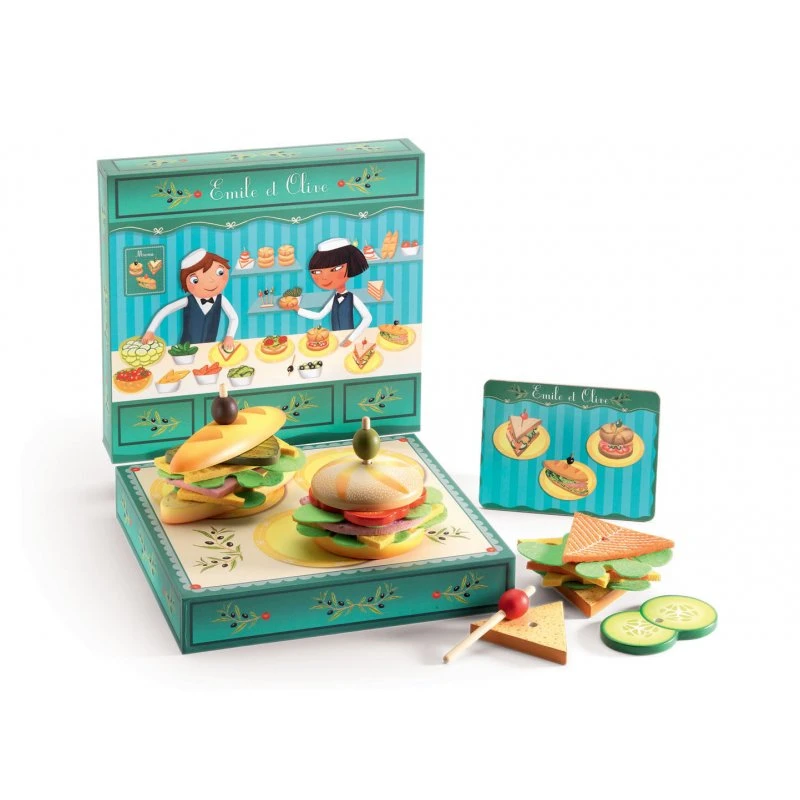 Djeco Dinette En Bois Sandwichs Emile & Olive 1 Djeco Dinette En Bois Sandwichs Emile & Olive