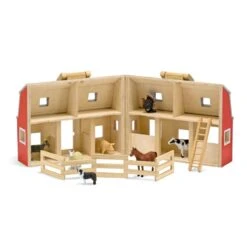 Étable En Bois Pliante Et Portative -Enfants Jouets Magasin etable en bois pliante et portative 3