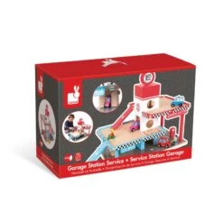 Janod Garage Station Service En Bois -Enfants Jouets Magasin garage bois station service janod 3
