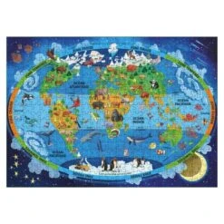 Le Coffret Méga Atlas De La Terre - Atlas + Puzzle -Enfants Jouets Magasin le coffret mega atlas de la terre atlas puzzle 2