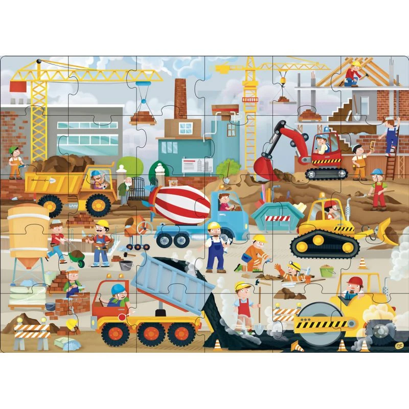 Les Véhicules Du Chantier - Puzzle 30 Pièces + Livre 2 Les Véhicules Du Chantier - Puzzle 30 Pièces + Livre – Image 2