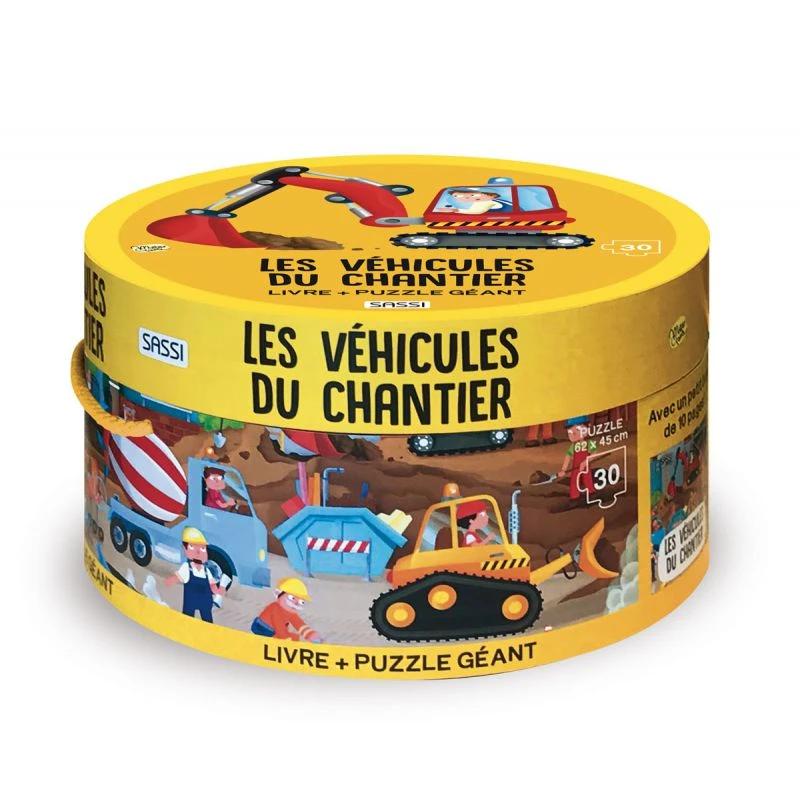 Les Véhicules Du Chantier - Puzzle 30 Pièces + Livre 1 Les Véhicules Du Chantier - Puzzle 30 Pièces + Livre