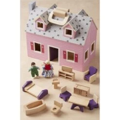Maison De Poupée Complète Pliable Et Transportable 9 Maison De Poupée Complète Pliable Et Transportable -Enfants Jouets Magasin maison de poupee pliable et transportable 4