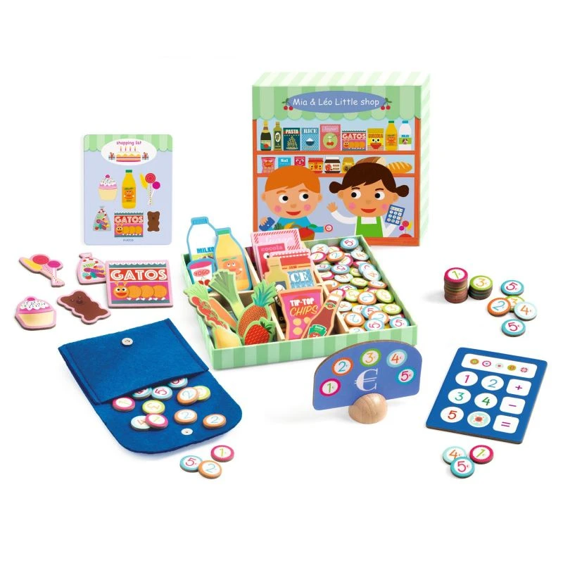 Djeco Jeu De Marchande Mia & Léo Little Shop 1 Djeco Jeu De Marchande Mia & Léo Little Shop