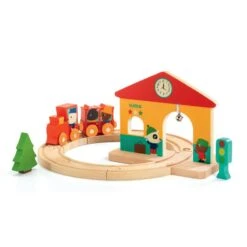 Minitrain Circuit De Train En Bois Djeco Dès 18 Mois -Enfants Jouets Magasin minitrain circuit de train djeco 2