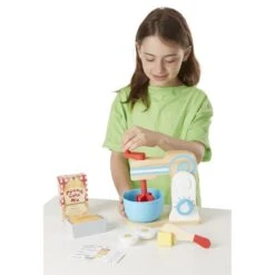 Mixeur Et Set De Pâtisserie Dînette En Bois -Enfants Jouets Magasin mixeur en bois et set de patisserie 3