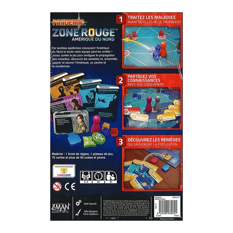 ASMODEE Pandemic Zone Rouge : Amérique Du Nord 2 ASMODEE Pandemic Zone Rouge : Amérique Du Nord – Image 2