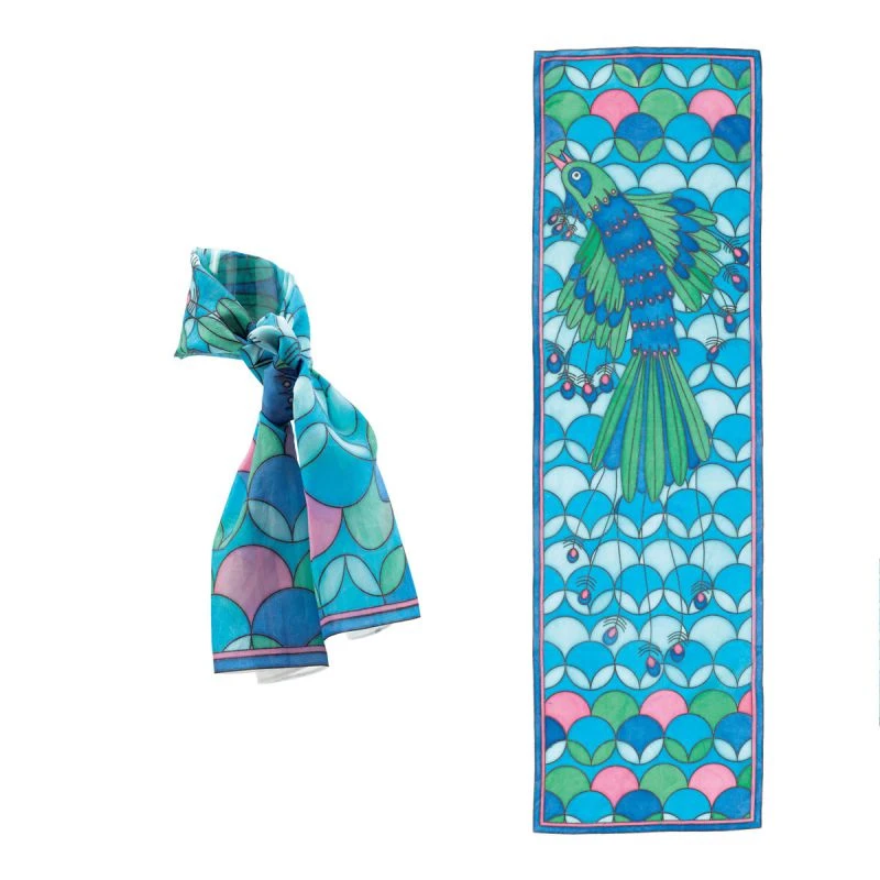 Peinture Sur Soie "Le Paon" - Djeco 3 Peinture Sur Soie "Le Paon" - Djeco – Image 3