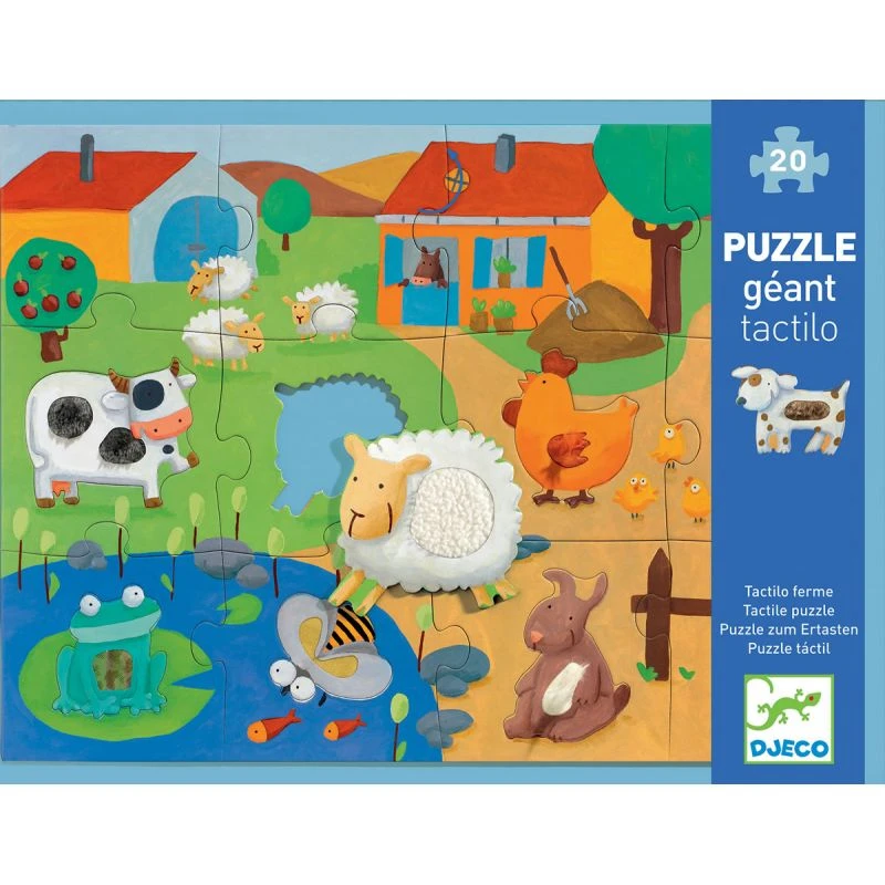 Puzzle Djeco 3 Ans Tactiloferme 1 Puzzle Djeco 3 Ans Tactiloferme