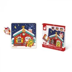Janod Puzzle 3 Niveaux La Nuit De Noël -Enfants Jouets Magasin puzzle 3 niveaux la nuit de noel 2
