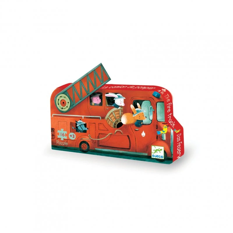 Puzzle Djeco 3 Ans Le Camion De Pompier 16 Pièces 2 Puzzle Djeco 3 Ans Le Camion De Pompier 16 Pièces – Image 2
