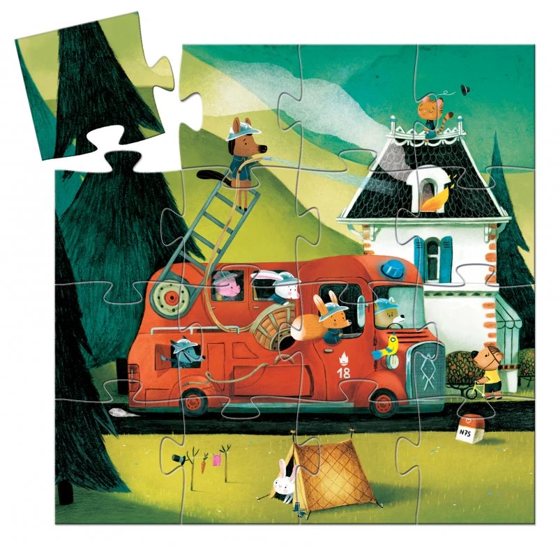 Puzzle Djeco 3 Ans Le Camion De Pompier 16 Pièces 3 Puzzle Djeco 3 Ans Le Camion De Pompier 16 Pièces – Image 3