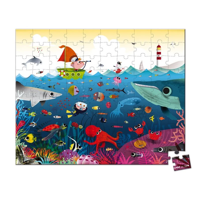 Janod Puzzle Le Monde Sous-marin 100 Pièces 2 Janod Puzzle Le Monde Sous-marin 100 Pièces – Image 2