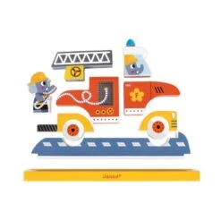 Janod Puzzle Vertical Magnétique Pompiers -Enfants Jouets Magasin puzzle vertical magnetique pompiers 3