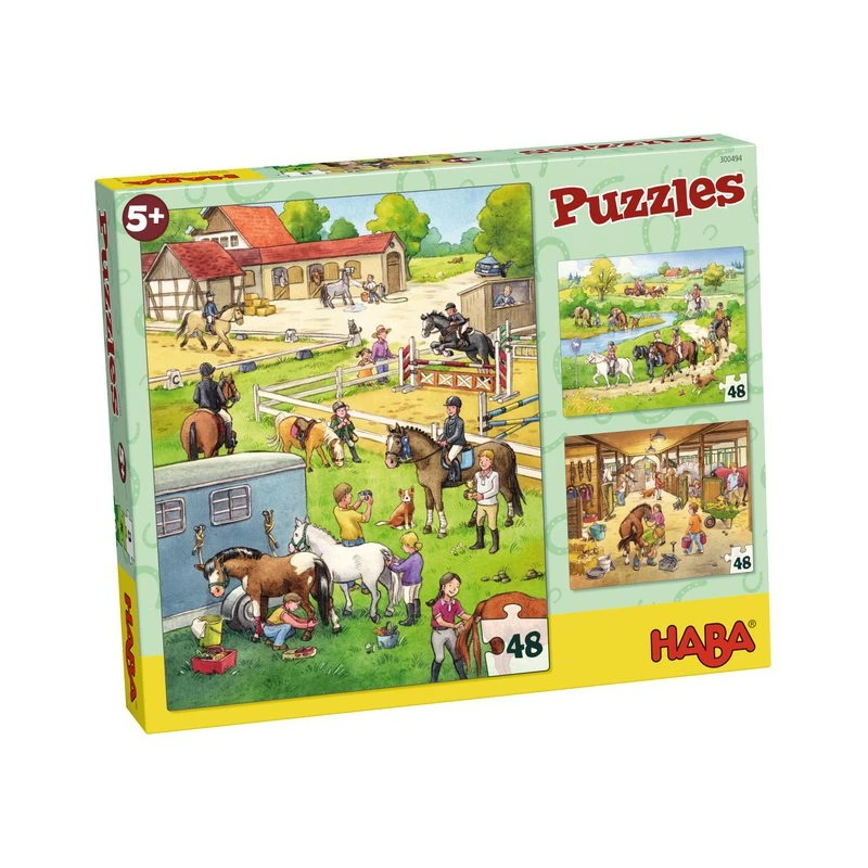 Haba 3 Puzzles Le Centre équestre 1 Haba 3 Puzzles Le Centre équestre