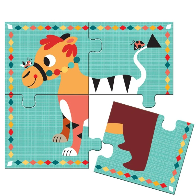 Djeco Rigolo N'co - 4 Puzzles 2 Ans 4 Pièces 3 Djeco Rigolo N'co - 4 Puzzles 2 Ans 4 Pièces – Image 3