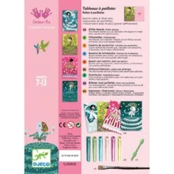 Djeco Robes à Paillettes - Tableaux à Pailleter -Enfants Jouets Magasin robes a paillettes tableaux a pailleter 2