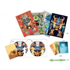 Djeco Robots - Tableau De Métal -Enfants Jouets Magasin robots tableau de metal 2