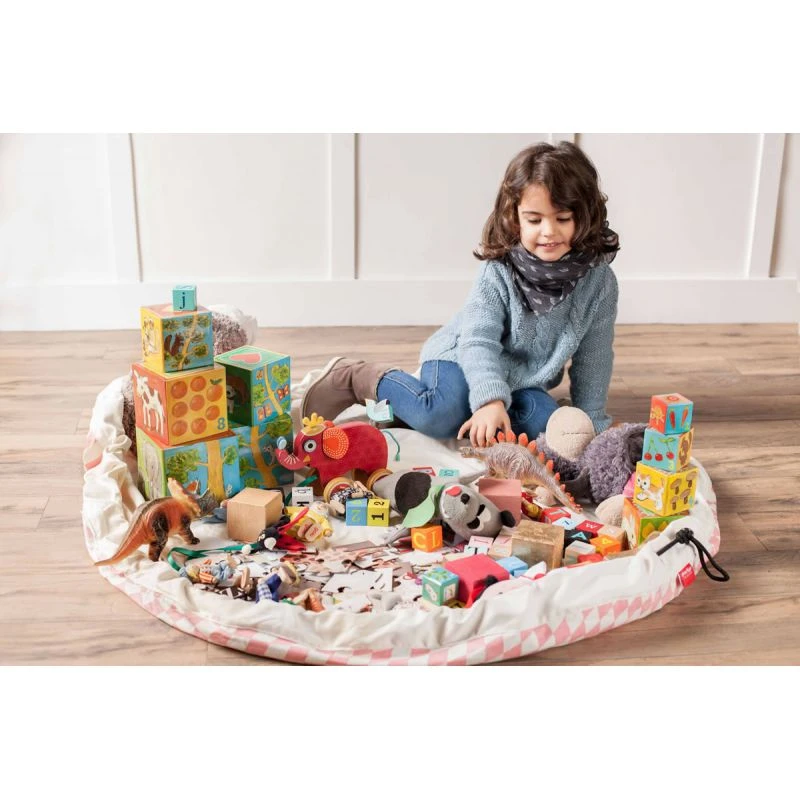 Sac Rangement De Jouets Diamant Rose - Play And Go 3 Sac Rangement De Jouets Diamant Rose - Play And Go – Image 3