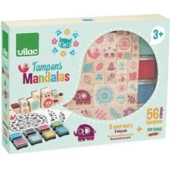 Vilac 56 Tampons Mandalas + 8 Encreurs -Enfants Jouets Magasin tampons mandalas 2