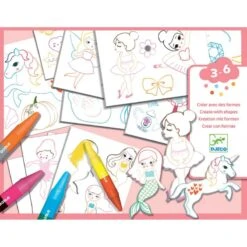 Djeco Un Monde à Créer, Filles - Pochoirs, Coloriages Et Collages 5 Djeco Un Monde à Créer, Filles - Pochoirs, Coloriages Et Collages -Enfants Jouets Magasin un monde a creer filles 2