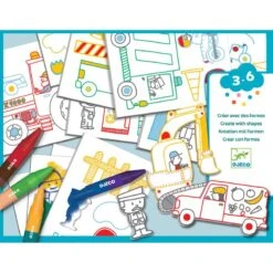 Djeco Un Monde à Créer, Voitures - Pochoirs, Coloriages Et Collages 5 Djeco Un Monde à Créer, Voitures - Pochoirs, Coloriages Et Collages -Enfants Jouets Magasin un monde a creer voitures 2