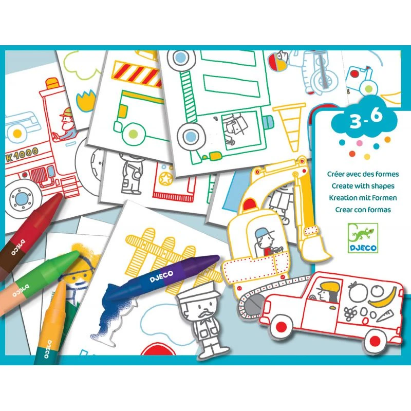 Djeco Un Monde à Créer, Voitures - Pochoirs, Coloriages Et Collages 3 Djeco Un Monde à Créer, Voitures - Pochoirs, Coloriages Et Collages – Image 3