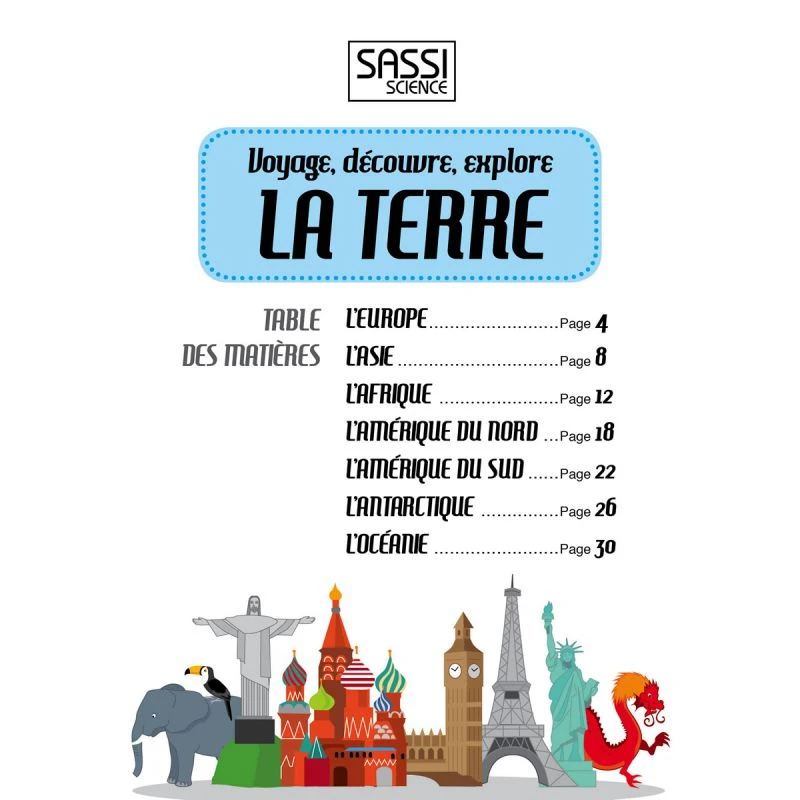 Voyage, Découvre, Explore La Terre - Puzzle + Livre 4 Voyage, Découvre, Explore La Terre - Puzzle + Livre – Image 4